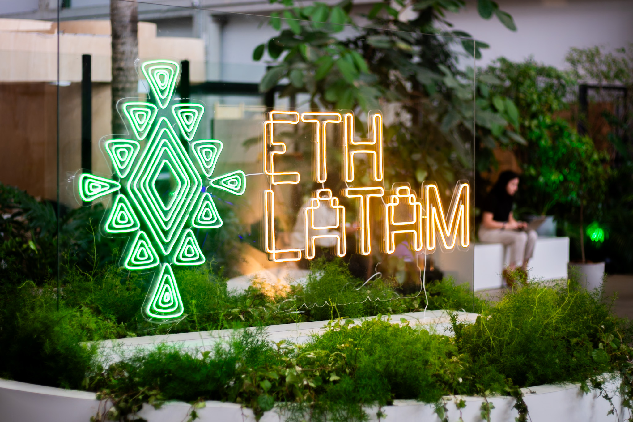 ETH Latam neon signage